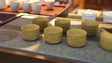 茶杯茶壶手工艺品视频的预览图
